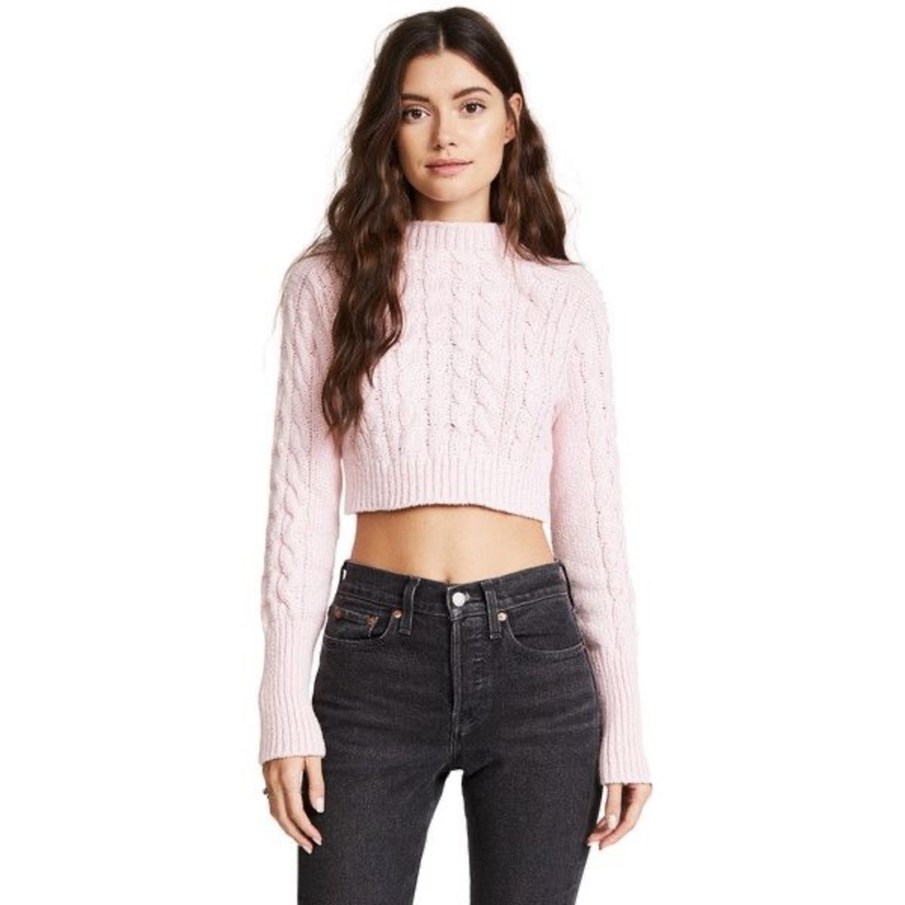 For Love & Lemons Candy Cable Knit Sweater